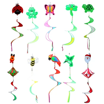 Вращающаяся ветряная лента с животными, Ветряная мельница, Подвесная Ветряная прядильная игрушка для вечеринки в детском саду на открытом воздухе
