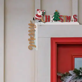 Высококачественный рождественский декор, привлекательный Рождественский Санта-Клаус, деревянная дверная рама, украшение для праздничного дома, уникальное для окон