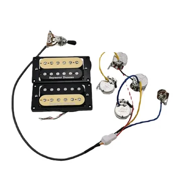 Гитарные звукосниматели Humbucker, электрогитарные звукосниматели Zebra 4C со жгутом проводов