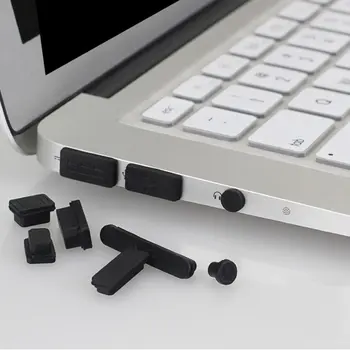 Горячая 12шт Черная силиконовая заглушка для защиты от пыли, заглушка для ноутбука, пылезащитная USB-заглушка для ноутбука, компьютерные Аксессуары