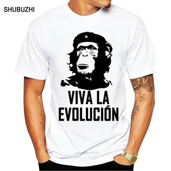 Горячая распродажа, Бесплатная доставка, 100% хлопок, Viva La Evolucion, Эволюция Че Гевары, Забавная Шляпа Обезьяны, Военная футболка