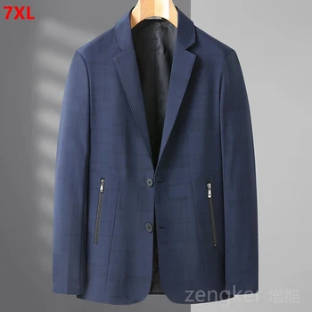 Демисезонный Пиджаки Для Женщин Куртка Для Мужчин's Повседневное Плюс Размеры Украшения Облегающий Костюм В Западном Корейском Стиле Версия Одинарный Топ 7XL6XL