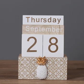 Деревянный перекидной календарь, блок-календарь для украшения стола, планировщик DIY, офис