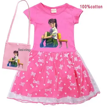 Детская летняя сумка и платье Suzume для маленьких девочек, милое кружевное платье принцессы для маленьких девочек, комплекты платьев на день рождения для маленьких девочек