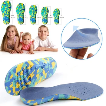 Детские Ортопедические стельки для коррекции плоскостопия, средство для поддержки свода стопы, ортопедические стельки, подушечки для спортивной обуви