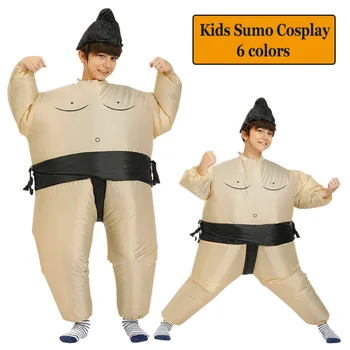 Детский аниме-косплей костюм Сумо Надувной костюм для вечеринки в честь Хэллоуина, Пурима, подарки на День рождения, ролевая игра Disfraz