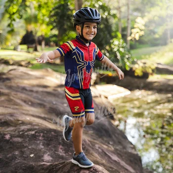 Детский Комплект из Джерси Для Велоспорта, Летняя Велосипедная Одежда Для мальчиков, MTB Ropa Ciclismo, Детская Велосипедная Одежда, Спортивный костюм, детская велосипедная одежда