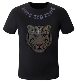Дизайнерская футболка со стразами, брендовый неторопливый пуловер, мужские подарки, прямая поставка