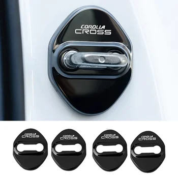 Для 4ШТ крышка дверного замка автомобиля Защищает автомобильные аксессуары для Corolla Cross 2023 2022 2021 Автомобильная наклейка