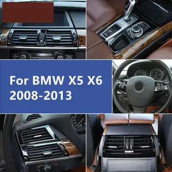Для BMW X5 X6 2008-2013 Пианино ярко-черный интерьер всего автомобиля модифицированное рулевое колесо переключение передач вышедшее из моды украшение