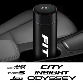 Для Honda Mugen Fit Insight Vezel City Odyssey Jazz TypeS TypeR RR 500 мл Автомобильный Умный Термос Чашка Для Воды Аксессуары Для Интерьера Авто