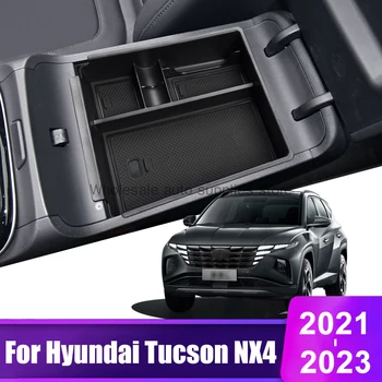 Для Hyundai Tucson NX4 2021 2022 2023 Гибридный N Line Автомобильный Центральный подлокотник, ящик для хранения, Органайзер, контейнер, лоток, чехол, Аксессуары