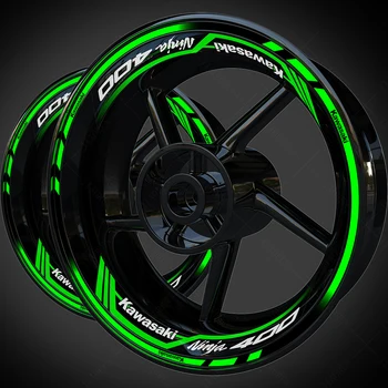 Для Kawasaki Ninja 400 Наклейка на колесо, набор логотипов на ободе 2022 2023 2021 2020