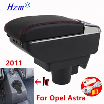 Для Opel Astra Коробка Подлокотника Opel Astra H Двухслойный Автомобильный Центральный Подлокотник Коробка Для Хранения USB Зарядка подстаканник пепельница аксессуары