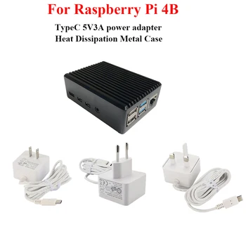 Для Raspberry Pi 4 Официальный Источник Питания USB-C 5.1V3A ЕС, США, Великобритания Белое Зарядное Устройство Адаптер Питания Для Raspberry Pi 4 Модель B