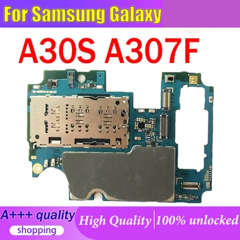 Для Samsung Galaxy A30s A307F Материнская Плата 128 гб Оригинальная Разблокированная Материнская плата 1 или 2 Sim-карты с Полным Набором Микросхем Логическая Плата