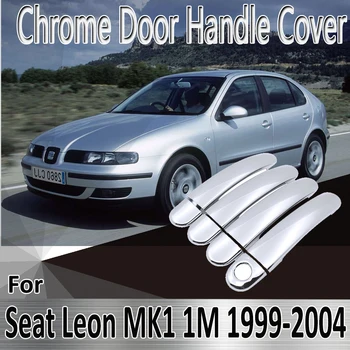 Для Seat Leon MK1 1M 1999 ~ 2004 2000 2001 2002 Наклейки для укладки, украшения, Хромированная дверная ручка, покраска, ремонт автомобильных аксессуаров