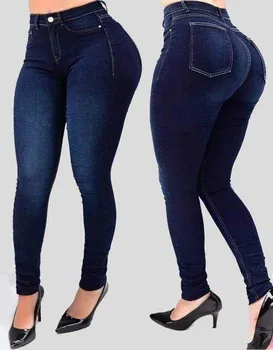 Европейские и американские женские джинсы, эластичный облегающий крой, женские джинсы для похудения, длинные брюки
