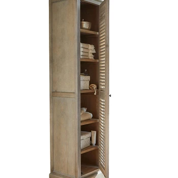 Жалюзи для хранения из массива дерева, дверной зажим для бревен, узкий настенный шкафчик, однодверный отделочный шкаф