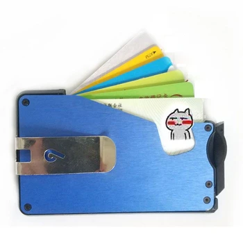 Женский мужской RFID-бизнес-кошелек из углеродного волокна, тонкие антистатические держатели кредитных карт, металлический модный чехол для карт для путешествий
