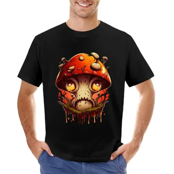 Забавный подарок любителю грибов Funguy Футболка с демоническим дизайном, обычная футболка, мужские белые футболки с аниме
