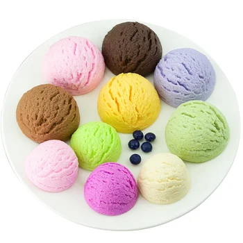 имитационная модель шарика мороженого из 1 шт., поддельный шар для копания, украшение магазина десертов с мороженым, Детские игрушки, организация вечеринки за столом.