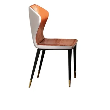 Итальянский легкий роскошный обеденный стул, современное домашнее простое кресло, дизайнерский стул с креативной обивкой для ресторана