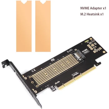 Карта Адаптера M.2 К PCIE 4.0 Конвертер Pci-e В M2 NVMe SSD Адаптер M2 MKey PCI Express X4 2230-22110 с Медным Радиатором