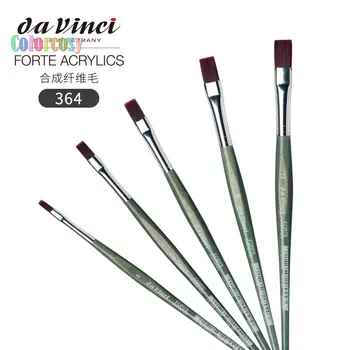 Кисть Da Vinci Modeling Series 364 Forte для игр и рукоделия, плоская, из особо прочного синтетического материала, хорошо переносит цвет.