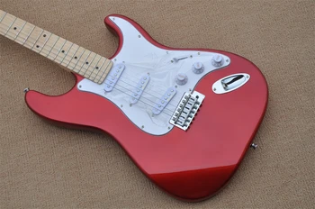 Китайская гитарная фабрика custom new ST Металлическая красная светло-синяя электрогитара Реальные фотографии в наличии 331