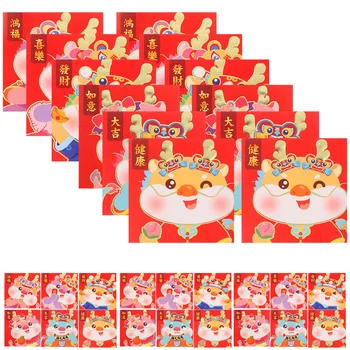 Китайский Новый год Весенний фестиваль Красные конверты Дракон Хунбао Счастливый Денежный подарок Красный пакет Фестивали Благословения