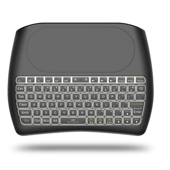 Клавиатура Bluetooth с подсветкой D8 Super English 2.4G Беспроводная Мини-клавиатура Air Mouse с сенсорной панелью для TV BOX