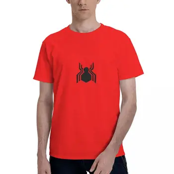 Классическая футболка с изображением символа паука, черные футболки для мужчин, футболка оверсайз