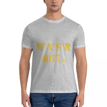 Классическая футболка с логотипом M * A * S * H, мужские хлопчатобумажные футболки, футболки для мужчин, хлопчатобумажная мужская футболка
