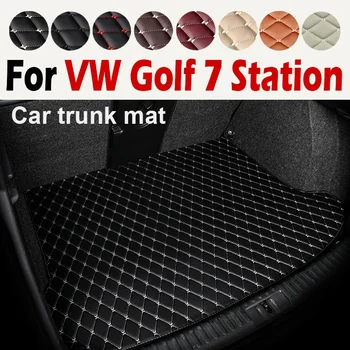 Коврик для багажника автомобиля из искусственной кожи на заказ для Volkswagen Golf 7 Универсал 2013 2014 2015 2016 2017 2018 2019