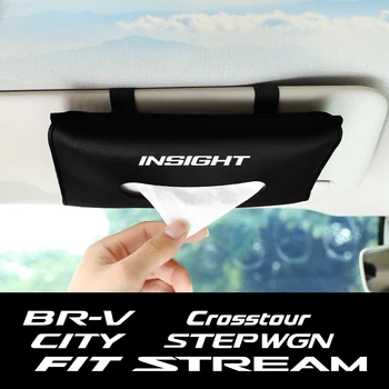 Кожаный Автомобильный Солнцезащитный Козырек Для Honda City Stream Stepwgn Fit Insight Crosstour BRV WRV CRV Brio Amaze Civic Accord