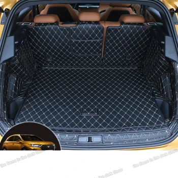 кожаный коврик в багажник автомобиля грузовой чехол для citroen ds7 2018 2019 2020 2021 аксессуары для ковров багажник с перекладиной в салоне 5 мест
