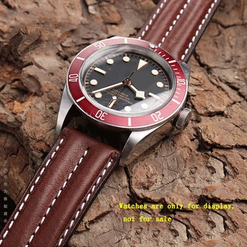 Кожаный ремешок для часов ручной работы в стиле Тюдор.  Мужские часы серии Seiko CITIZEN Breitling с Ремешком из Итальянской Воловьей кожи 22 мм