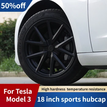 Комплект крышки ступицы автомобиля для Tesla Model 3, 18-дюймовая спортивная крышка ступицы, Замена, Защита, аксессуары для отделки