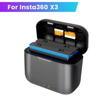 Коробка для Быстрой Зарядки с Магнитным Всасыванием Для Аккумулятора Insta360 X3 Коробка Для Зарядки Аккумулятора Insta360 X3 TYPE-C Аксессуары Для Быстрой Зарядки