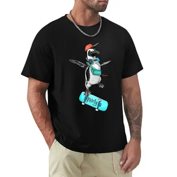 Корявый Фигурист Футболка с пингвином kawaii одежда аниме одежда пот мужские графические футболки аниме