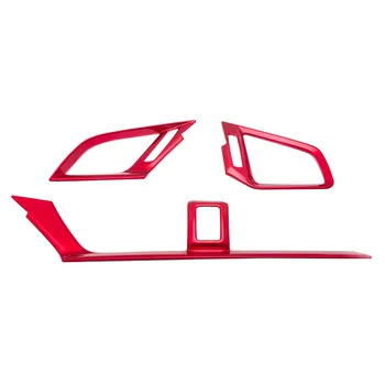 Красная Накладка крышки вентиляционного отверстия кондиционера на передней панели для Honda Civic 2016-2021, 10-я Замена Аксессуаров