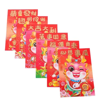 Красные конверты Год Дракона Творческий Весенний фестиваль Хунбао Новый Год Счастливые Деньги Благословляют Карманные украшения