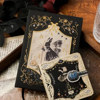 Креативная небольшая художественная книга в стиле ретро с пряжкой, индивидуальный подарок, Магнитная заметка в высоком готическом стиле, изысканная книга