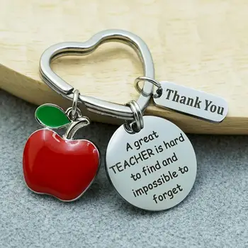 Креативное благодарственное письмо, подвеска в виде яблок, брелок для ключей, кольцо для ключей, подарок для учителя