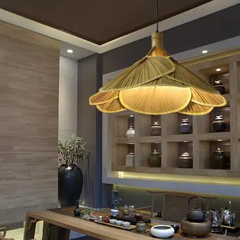 Креативный персонализированный вентилятор, подвесной светильник, Бамбуковый ресторан, декоративные светильники, подвесной светильник в стиле ретро для гостиной в Юго-Восточной Азии