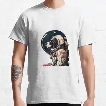 Лайка, космический путешественник, Классическая футболка, мужские футболки с длинным рукавом, мужские хлопчатобумажные футболки, футболки для мужчин, графические футболки