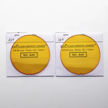 Линзы солнцезащитных очков EXIA A49 UV400 Цветные Зеркальные Линзы с золотой вспышкой, Плоская Базовая Кривая 0 SHMC