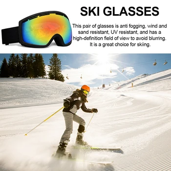 Лыжные очки для сноуборда, лыжные очки с защитой от запотевания, лыжные очки, Ветрозащитные очки для занятий спортом на открытом воздухе, катание на сноуборде для мужчин и женщин