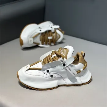 Массивные кроссовки, мужская дизайнерская обувь с закрытой подошвой, Модная повседневная обувь из микрофибры, дышащая Обувь на платформе с увеличенной внутренней частью